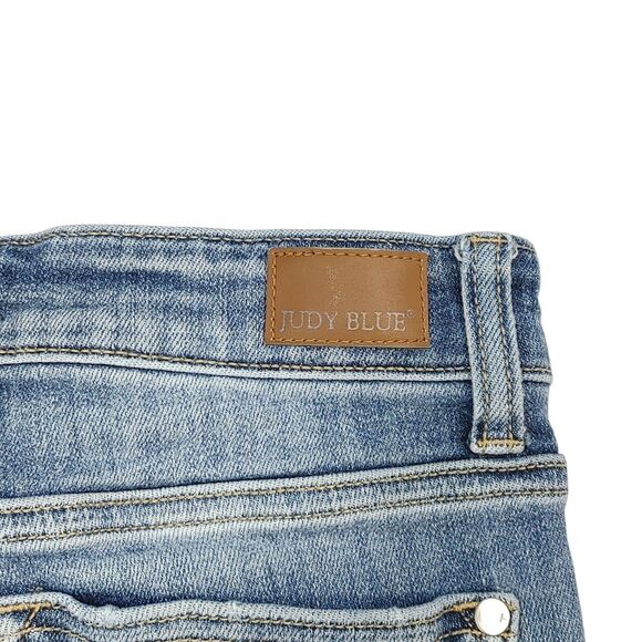 Judy Blue Boyfriend Fit Jeans Splatter Distressed Stretch Women’s Size 3/26 - Picture 11 of 16